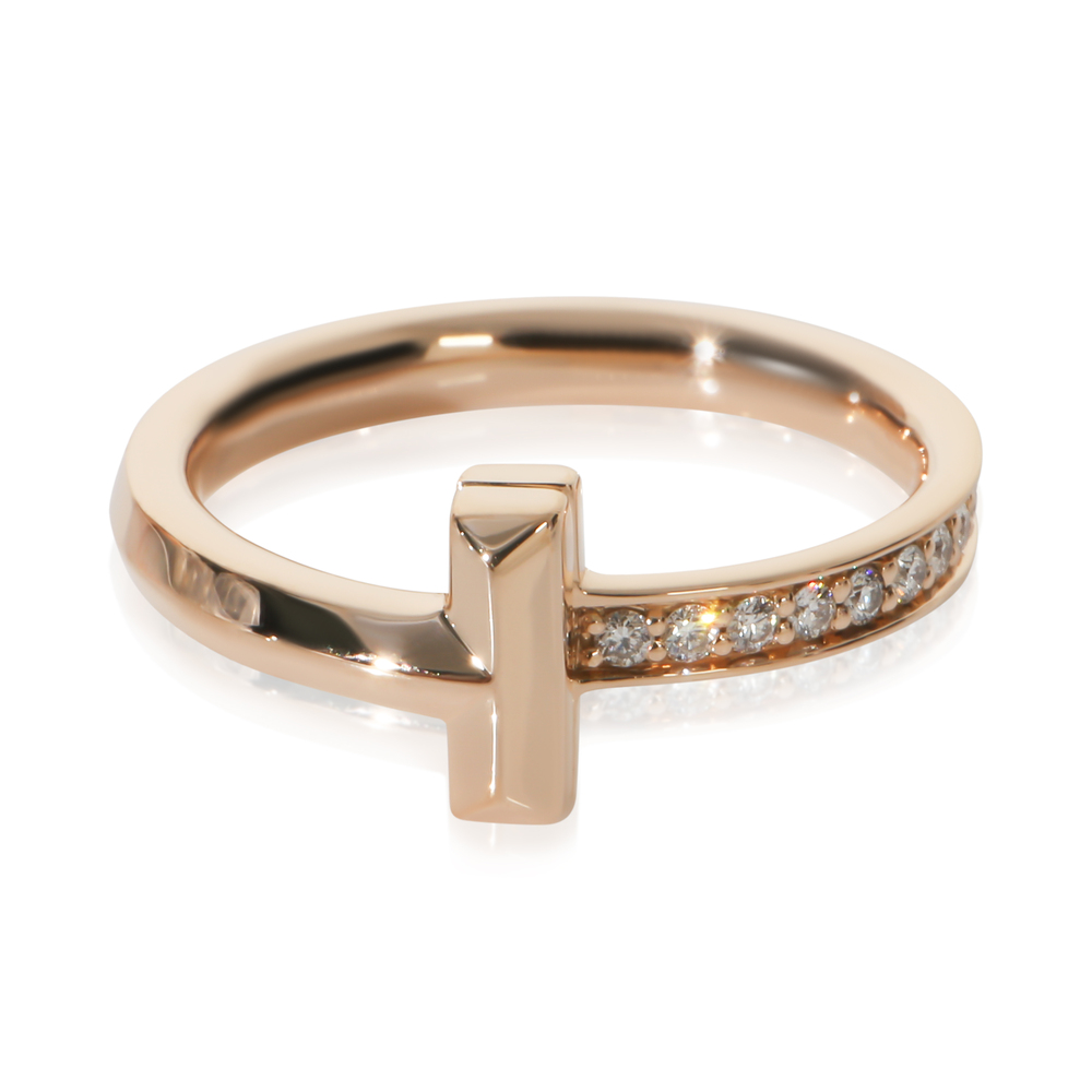 Tiffany & Co. Rose Gold Diamond Tiffany T T1 Ring